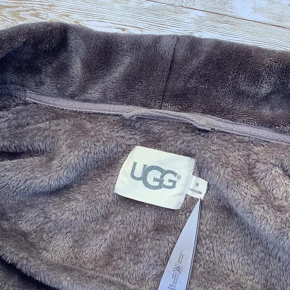 UGG Australia Marlow Chemise Robe Womens Sz M Gray Cozycore Lounge Plush - Picture 7 of 13